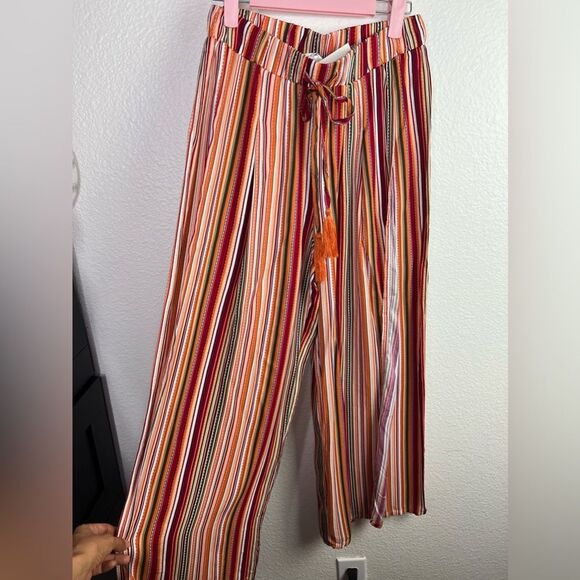 Seven7 stripped open palazo pants - Picture 2 of 3